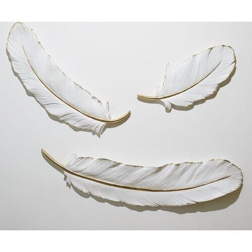 Feather Wall Hanging Wall Decoration Wall Bedroom Bedside 3D Creative Ornaments Living Room Sofa Wall Hangings