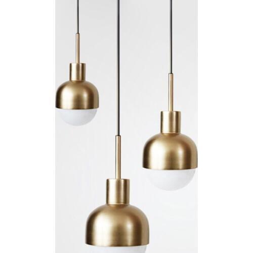 Nordic Denmark Copper Pendant Lights Modern Mini Suspension Luminaire Loft E27 LED Bulb Lamp Fixture For Coffee Shop Bar