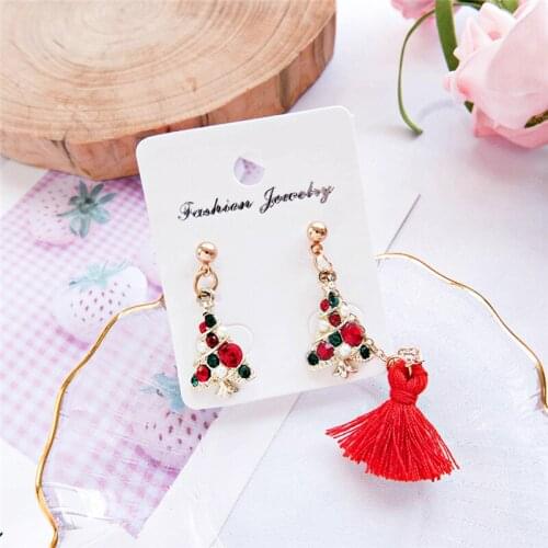 New Christmas Earrings Pendant 2020 Fashion Earring Christmas Tree Snowflake Antelope Santa Claus Earrings Jewelry Accessories