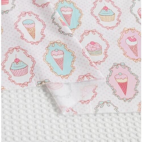 New printed ice cream patterns 50cmx160cm/piece cotton fabric meter fabric DIY clothing sewing patchwork fabrics cotton tissus