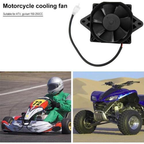 VODOOL Radiator Thermo Electric Square Shape Water Tank Cooling Fan for 150-250CC Quad Dirt Bike ATV Buggy Motorcycle Go-kart