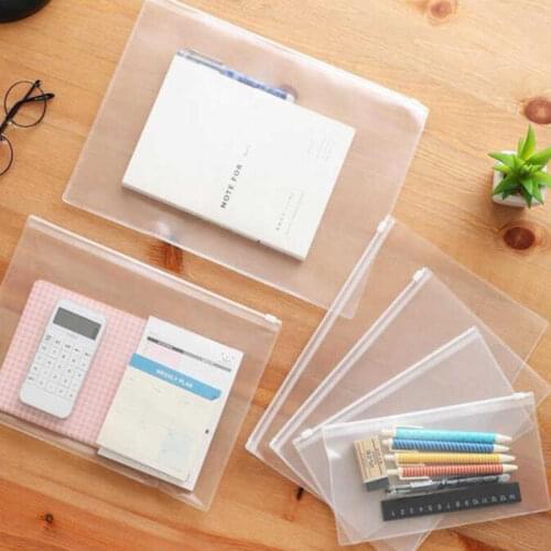 Waterproof Plastic Paper File Folder Book Pencil Pen Case Bag Files document bag for office student supplies for A4 A5 A6