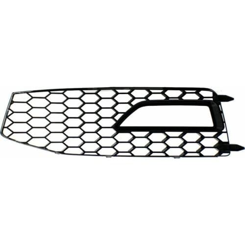 2 Pcs Fog Light Grilles, Fog Lamp Frame, for RS4 Style S-Line 2013-16 Front Bumper Gloss Black