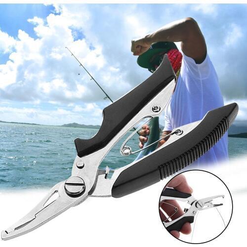 Stainless Steel Fishing Line Cutter Plier Scissor Hook Lure Remove Tackle Tool