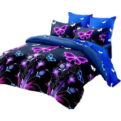 ROMANZO 2021 new butterfly bedding housse de couette 3PCS/Set 3D printing double sanding quilt cover pillowcase bedding set