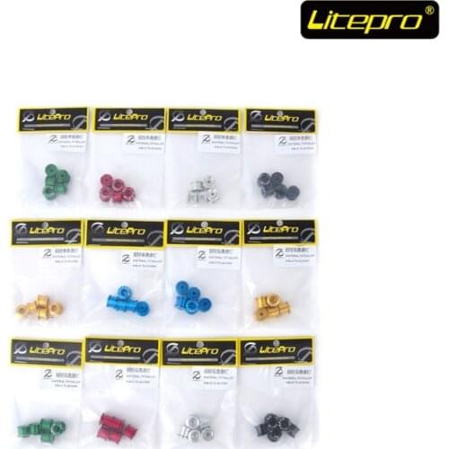 Litepro Dish Nail Bicycle Crankset 7075 Screw Bike Chain wheel Black Silver Gold Red Blue Green