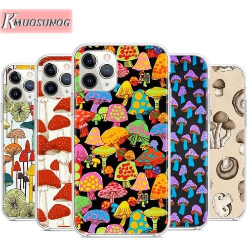 Mushroom Cute For Apple iPhone 12 Pro Max Mini 11 Pro XS Max X XR 6S 6 7 8 Plus 5S Soft Silicone Phone Case