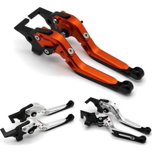 With logo Motorcycle Frame Ornamental Foldable Brake Handle Extendable Clutch Lever For KAWASAKI ZG1000 CONCOURS