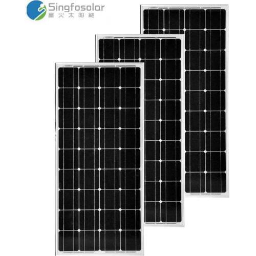 Solar Panel 12v 100w 3 Pcs Solar Modules 300w 36v Solar Car Charger Camping Car RV Motorhome Caravan Yachts Boats Marine