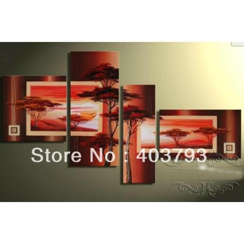 Modern abstract Oil Painting On Canvas Guaranteed fahsion modern landscape of africa Free shipping