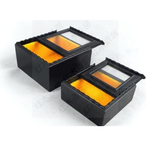 Special offer rosewood jewelry box jade glass cover box transparent box cover Affirmative convenient collection of exquisite box