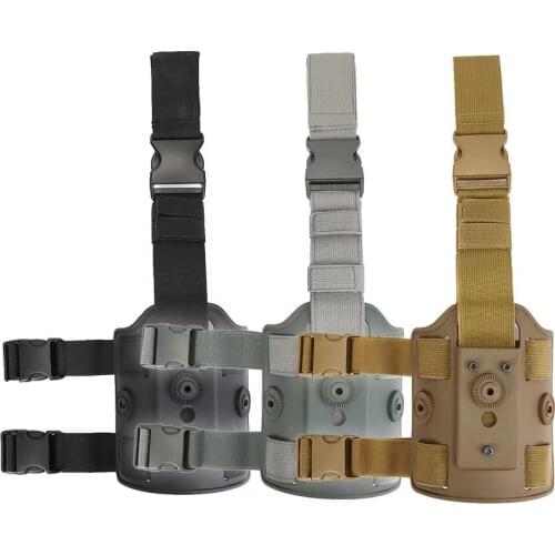 Tactical Thigh Pistol Holster Panel Leg Drop Flatform Thigh Holster Leg Pouch Single Strap Panel Airsoft Gun Gear For Hunting