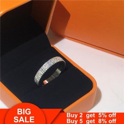 Female Hollywood 925 Sterling silver Promise ring Pave AAAAA cz Stone Engagement Wedding Band Rings for women Fashion Jewelry