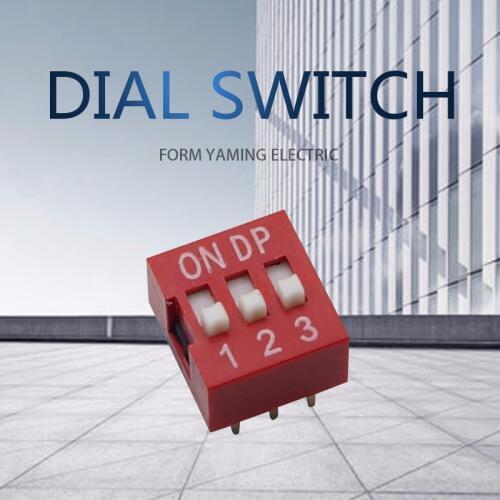 10pcs Red 3 Position 2.54mm Tact Toggle SwitchPitch Allocate Code Button Switches ON DP 3P
