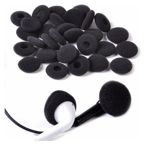 30Pcs Sponge Covers Tips Black Soft Foam Earbud Headphone Ear Pads Replacement For Earphone MP3 MP4 Moblie Phone