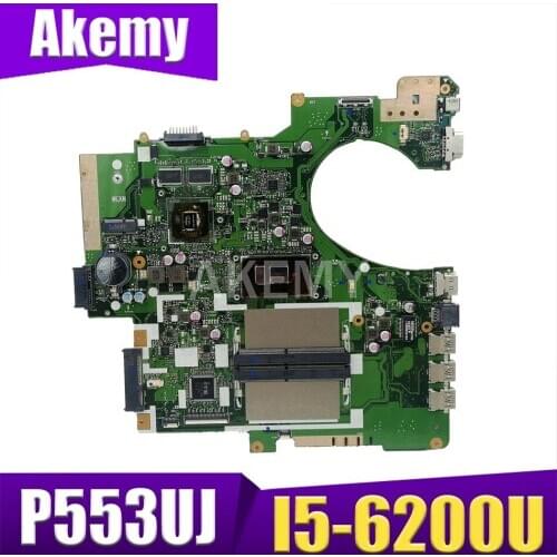 90NX00S0-R00020 For Asus P553UJ P553UF PRO553U PRO553UJ P553U Mainboard Laptop Motherboard W/ I5-6200U/6198U GT920M/2GB