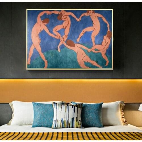 The Dance By Henri Matisse Abstract Canvas Painting Wall Art Nordic Posters and Prints Wall Pictures for Living Room Decoration