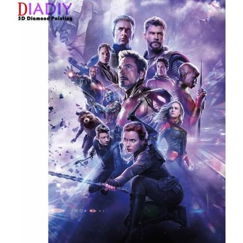 Diy 5D Diamond Painting Cross Stitch Avenger Super Hero Diamond Embroidery Pattern Full Drill Mosaic Home Decor Gift Art