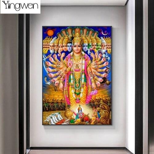 Full Diamond Embroidery Hindu Gods Lord 5D Diamond Painting Religious Cross Stitch Picture Rhinestones Handicraft Wall Art Home