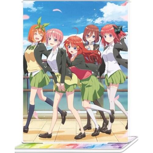 Anime The Quintessential Quintuplets Nakano Ichika Miku Acrylic Stand Figure Model Plate Cosplay Desk Decor Colorful background
