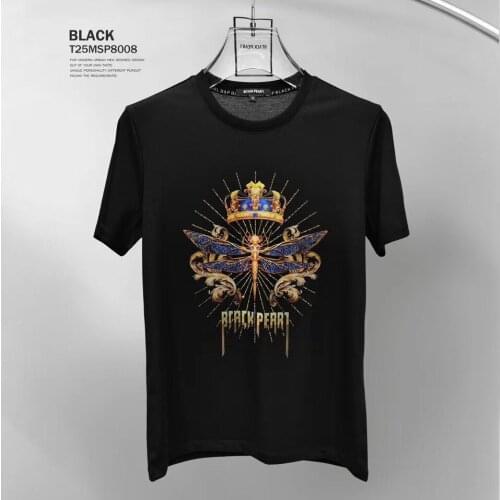 Bright Diamonds T Shirts Men Fashion Street Wear Short Sleeve O Neck Modal 5D Cotton T shirts Camiseta Fashion Hombre