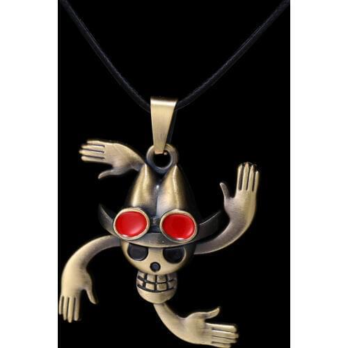 MOSU Hot Anime One Piece Nico Robin Pirates Skull Bronze Pendant&Necklace High Quality Personality Jewelry