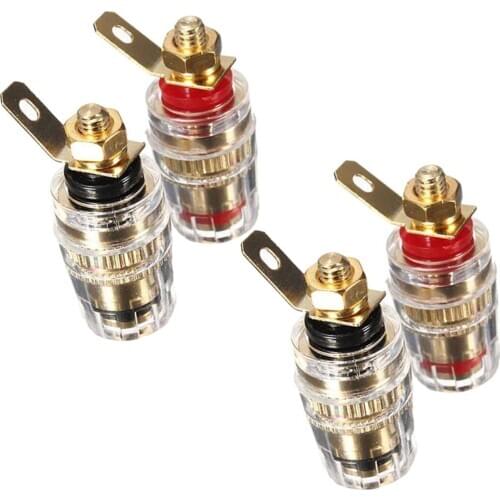 New 4Pc Amplifier Speaker Terminal Binding Post 4mm Banana Plug Jack Dropshipping