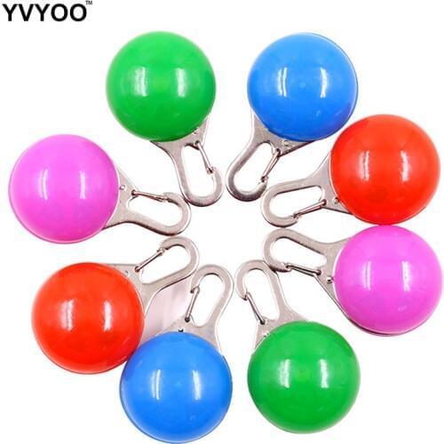 YVYOO LED Flashlight Dog Cat Collar Glowing Pendant Night Safety Pet Leads Necklace Luminous Bright Decoration Collars For Dogs