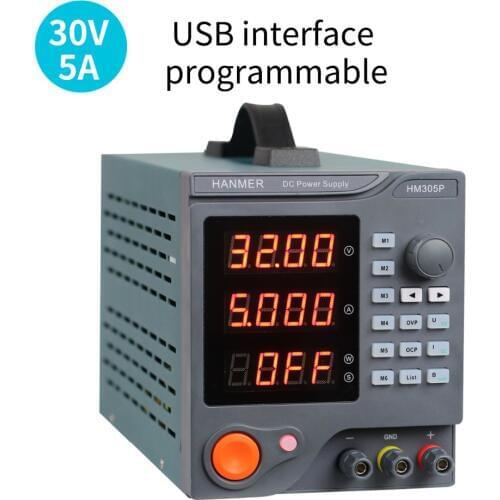 HM305P/HM310P Programmable switch DC stabilized power supply voltage regulator with USB interface temperature control fan