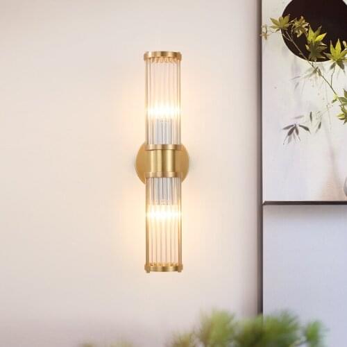 Glass with lamp designer personality living room wall lamp post modern led room accessories support wall lamp LB11301