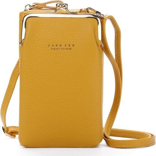 Fashion Small Crossbody Bags Women PU Leather Shoulder Messenger Bag For Girls Yellow Bolsas Ladies Phone Purse Zipper Flap 20