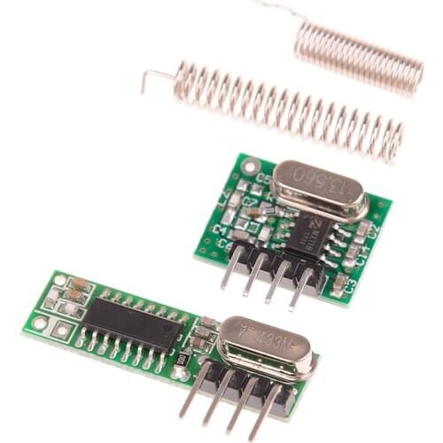 1Pc 433 Mhz Superheterodyne RF Receiver and Transmitter Module For Arduino Uno Wireless Module Diy Kit 433Mhz Remote Control