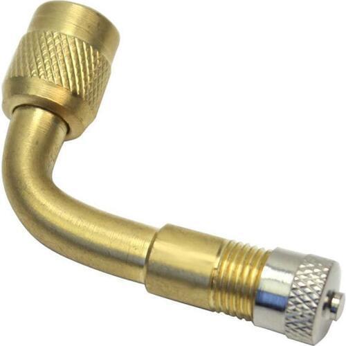 Motorcycle Car Tire Valve Extension Adapter - 90 Degree Curve