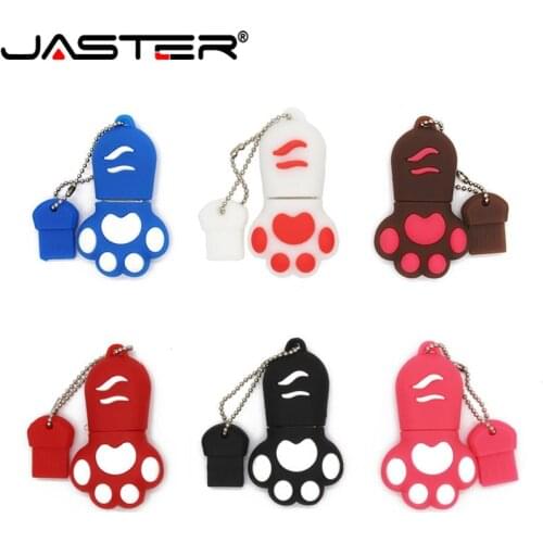 JASTER brand new Cat-pad USB flash drive memory stick cartoon pendrive 4GB 8GB 16GB 32GB 64GB 128GB u disk 5 colors