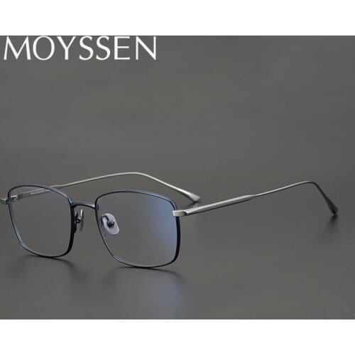 Japan Brand Designer Men High-end Vintage Handmade Titanium Square Frame Prescription Glasses Women Optical Myopia Eyeglasses
