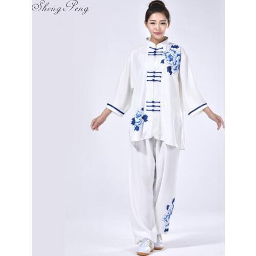 Tai chi women clothing Kung fu women uniform White loose uniform Forest style uniform Q099