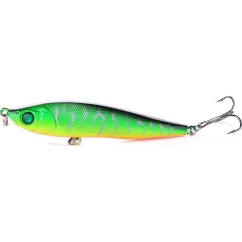 1Pcs 8.5cm 13.6g Pencil Hard Fishing Lures Artificial Wobbler Bass Pike Plastic Hard Bait CrankBait Japan Fish Pesca Tackle