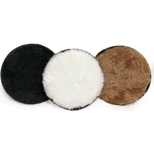 10pcs Superior Soft Fiber Dual-side Microfiber Suede Makeup Remover Puff Coffee/White/Black Color Lazy Makeup Remover Puff