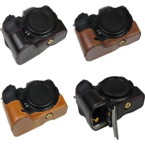 11pcs/lot Camera Bag Case PU Leather Half Body Set Cover For Nikon Z5 Z6 Z7 Bottom Case With Battery Opening