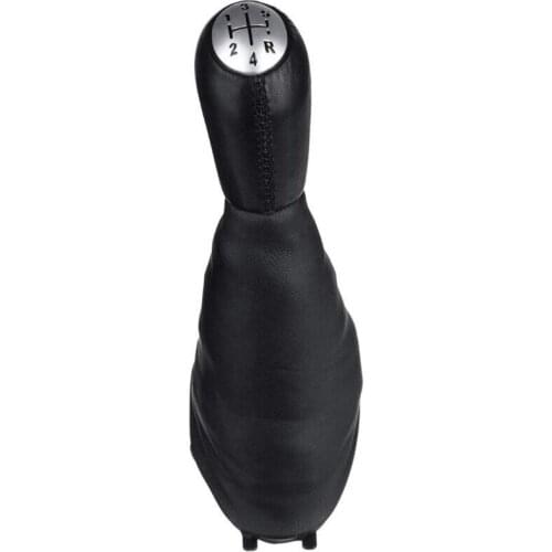 5 Speed Leather Manual Car Gear Shift Knob Lever with Boot Cover for Renault Clio 2 Clio 3 Megane 2 Scenic 2 Kangoo