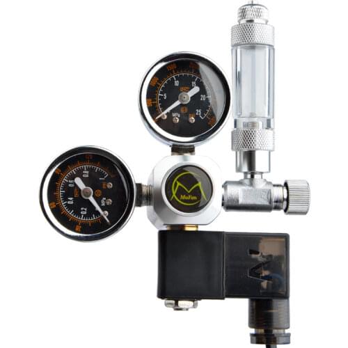 Fish Tank CO2 Regulator Magnetic Solenoid Check Valve CO2 Control Pressure Reducing Aquarium Bubble Counter Accessories
