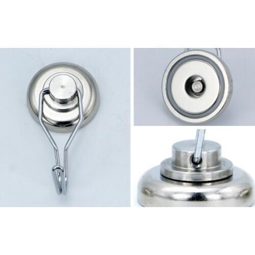 Household Rotary Punch Free Strong Magnetic Hooks Kitchen Bathroom Door Bag Towel Rack Hanger Home Storage Organizer