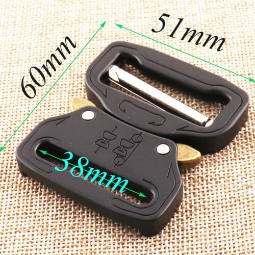 1.5"(38mm)Black Quick Release Buckle Metal Release BUCKLE Clutch Closure Backpack Buckle Craft Clasp Seat Belt Suitcases Buckle