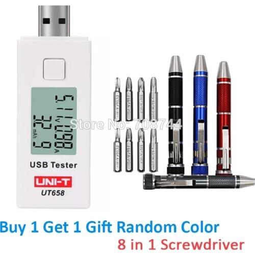 UNI-T UT658 Digital USB Voltage And Current meter tester U Disk Doctor Chargers Voltmeter Ammeter Capacity Tester Monitor 9V 3A