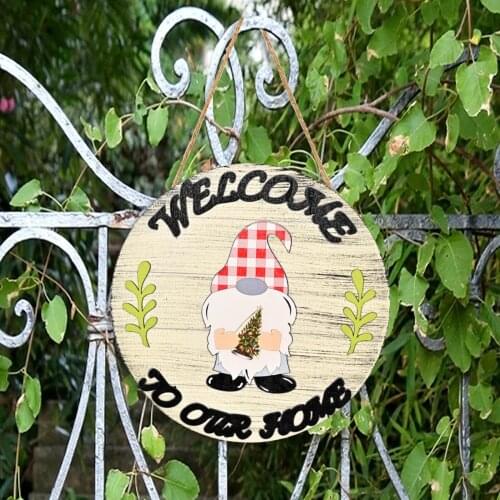 Wooden Seasonal Welcome Door Sign Interchangeable Welcome To Our Home Creative Letter Hanging Decorations For Door Garden 2021