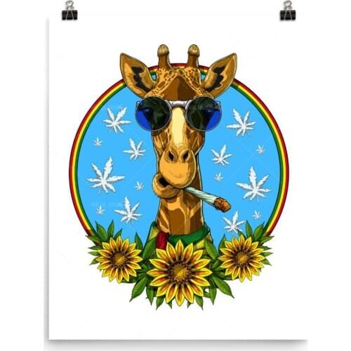 Home Decor Poster Nordic Abstract Animal Giraffe Weed Wall Art Canvas Painting Art Poster Print Wall Picture Living Room Frame