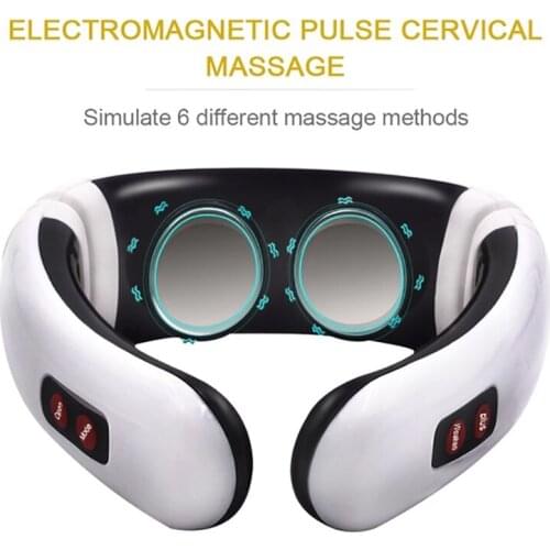 Electric Pulse Neck Massager Back Cervical Vertebra Treatment Instrument Magnetic Acupuncture Therapy Massager Relief Pain Tool