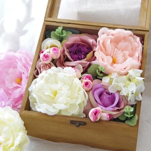30pcs 13cm dia. Artificial peony flower full open head wedding party christmas guide decoration DIY flower wall accessories