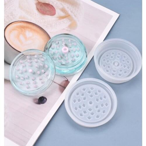 Ashtray Mold Crystal Epoxy Resin Mold Tobacco Grinder Herb Smoke Spice Crusher Silicone Mould DIY Crafts Making Tool