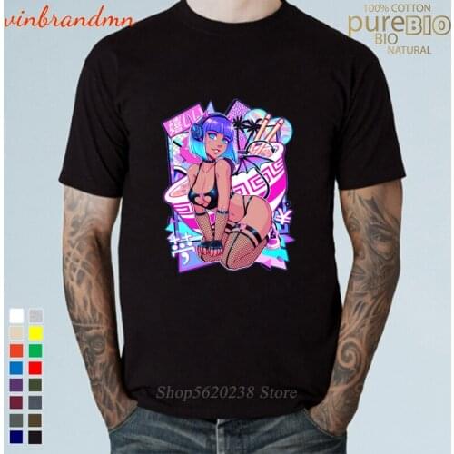 Summer men Clothing Demon dream girl T Shirt women men Spicy Waifu Material Ahegao T-Shirt Funny Design Harajuku Shirts for men